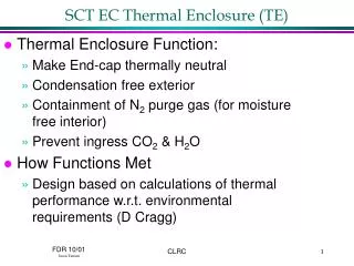 SCT EC Thermal Enclosure (TE)