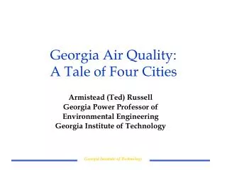 Georgia Air Quality: A Tale of Four Cities