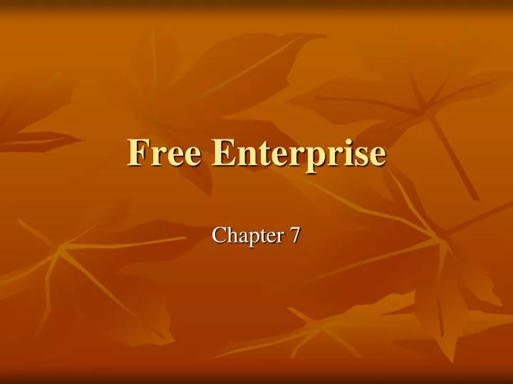 free enterprise