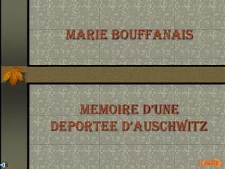 MARIE BOUFFANAIS