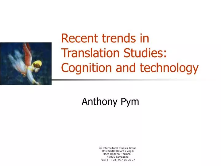 recent trends in translation studies cognition and technology