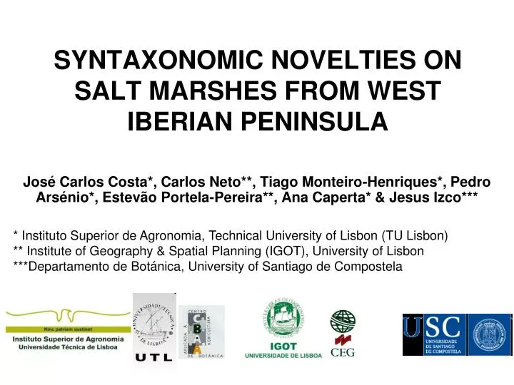 syntaxonomic novelties on salt marshes from west iberian peninsula