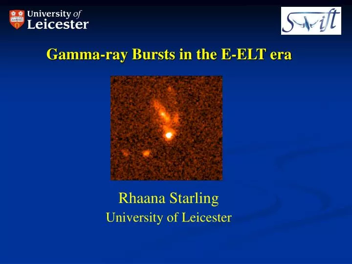 gamma ray bursts in the e elt era