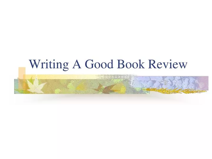 writing a good book review