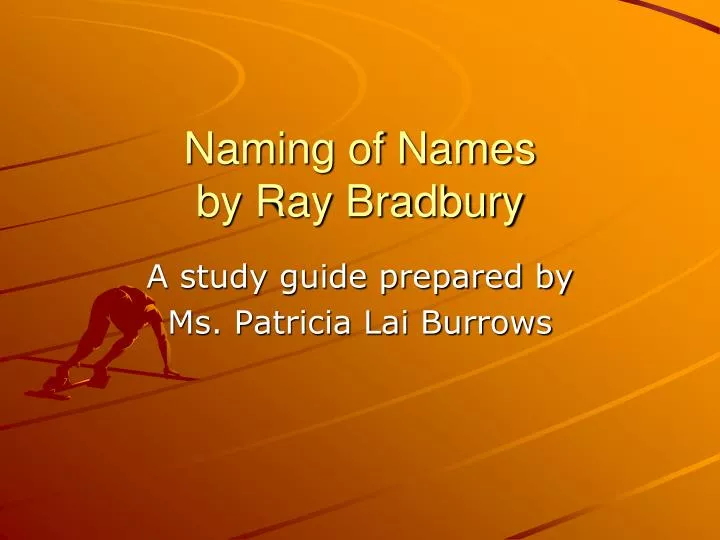 naming of names by ray bradbury