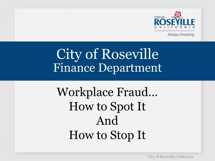 city of roseville finance department