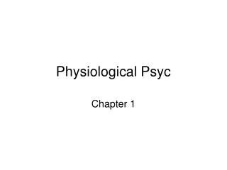 Physiological Psyc