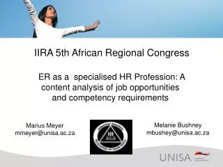 IIRA 5th African Regional Congress