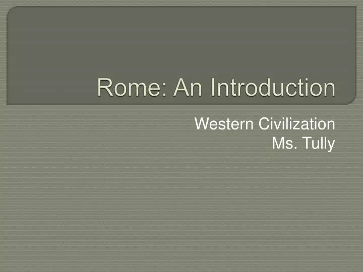 rome an introduction