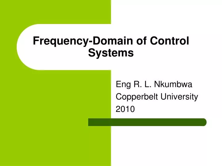 frequency domain of control systems