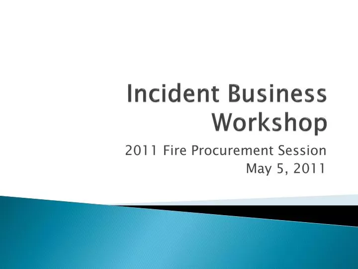 incident business workshop