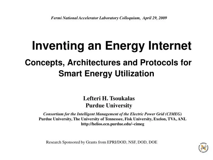 inventing an energy internet concepts architectures and protocols for smart energy utilization