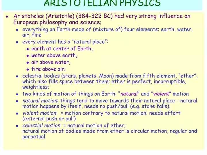 aristotelian physics