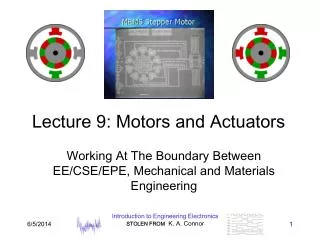 Lecture 9: Motors and Actuators
