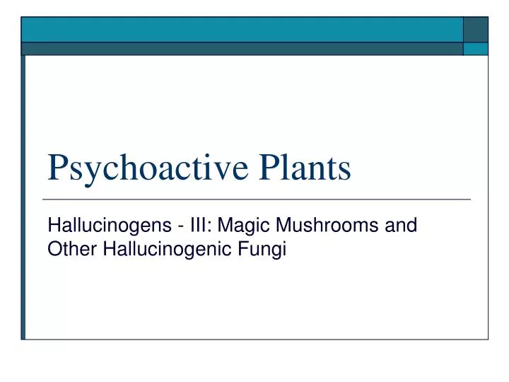 psychoactive plants