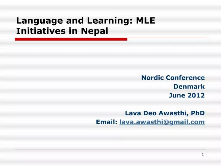language and learning mle initiatives in nepal