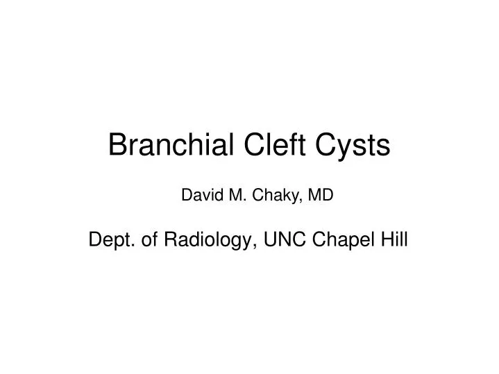 branchial cleft cysts
