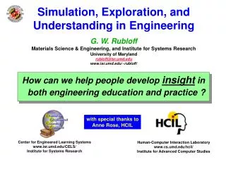 How can we help people develop insight in both engineering education and practice ?