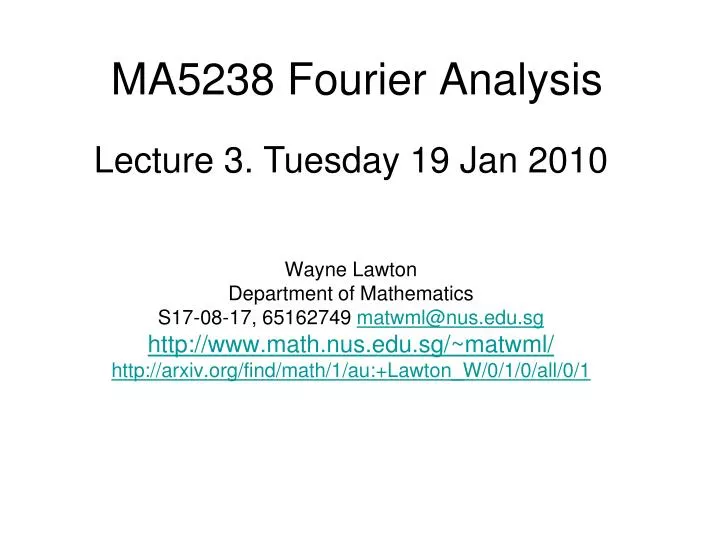 ma5238 fourier analysis