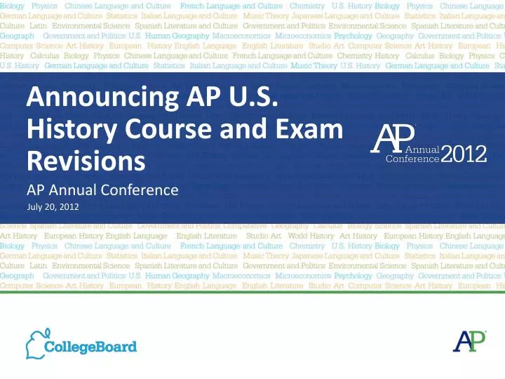 announcing ap u s history course and exam revisions