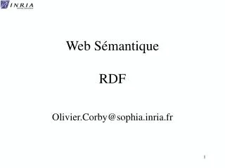 web s mantique rdf