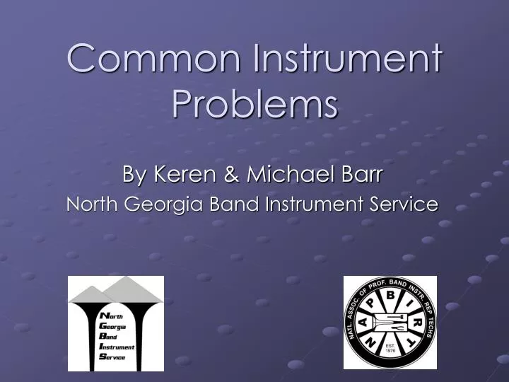 common instrument problems