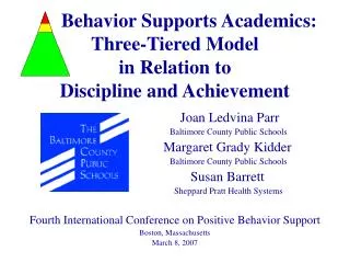 Behavior Supports Academics: Three-Tiered Model in Relation to Discipline and Achievement