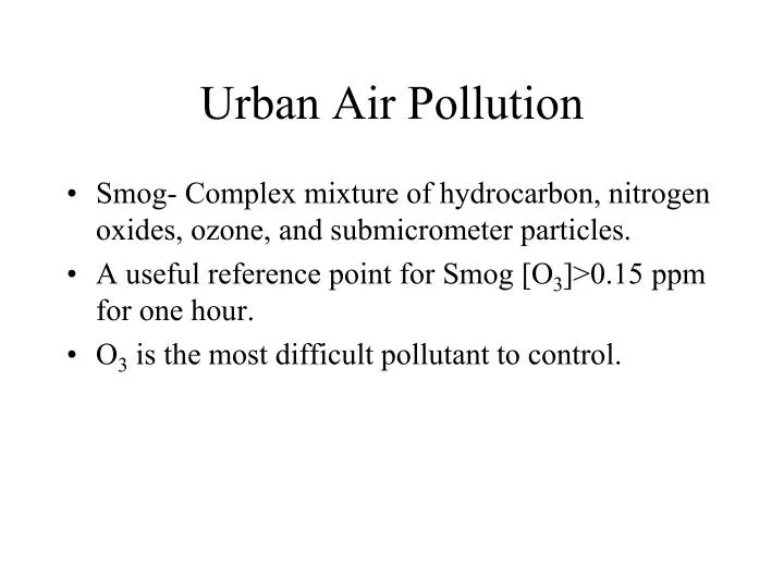 urban air pollution
