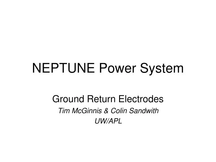 neptune power system