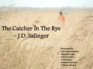 The Catcher In The Rye – J.D. Salinger