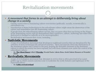 Revitalization movements