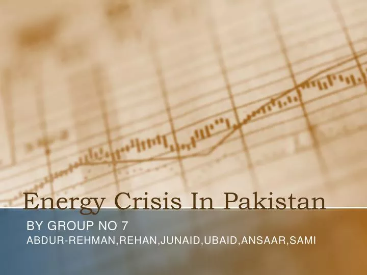 energy crisis in pakistan