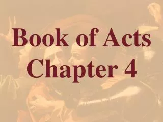 Book of Acts Chapter 4