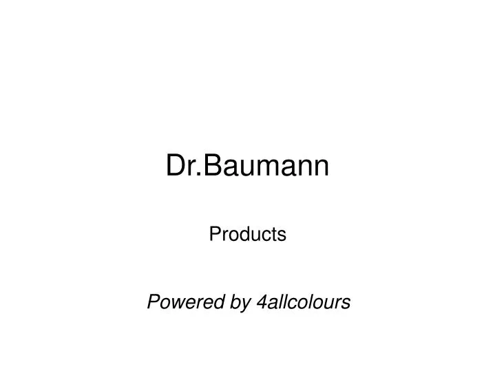 dr baumann
