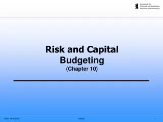 Risk and Capital Budgeting (Chapter 10)