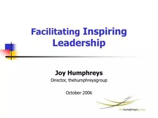 Facilitating Inspiring Leadership