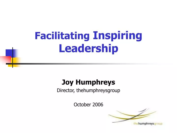 facilitating inspiring leadership