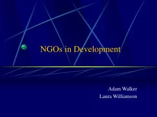 NGOs in Development