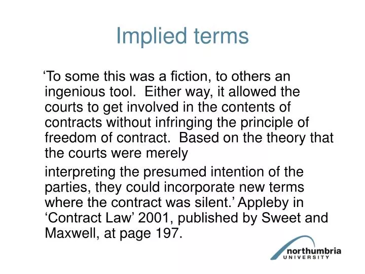 implied terms