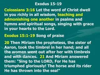 Exodus 15-19
