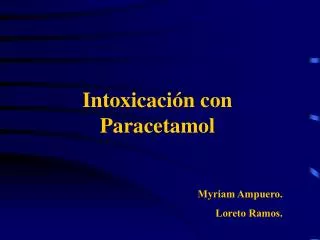 intoxicaci n con paracetamol