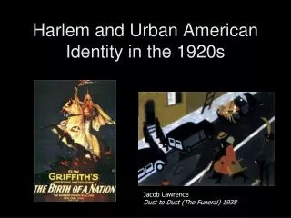 Harlem and Urban American Identity in the 1920s
