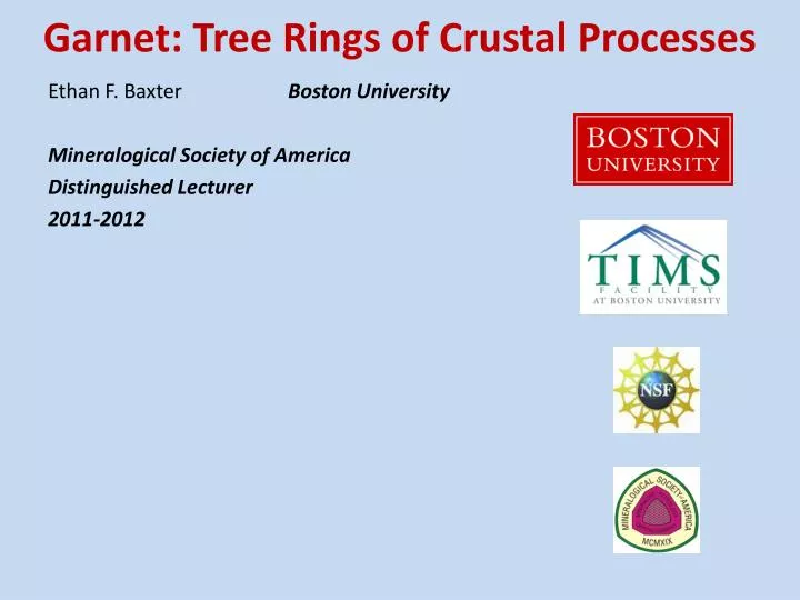garnet tree rings of crustal processes