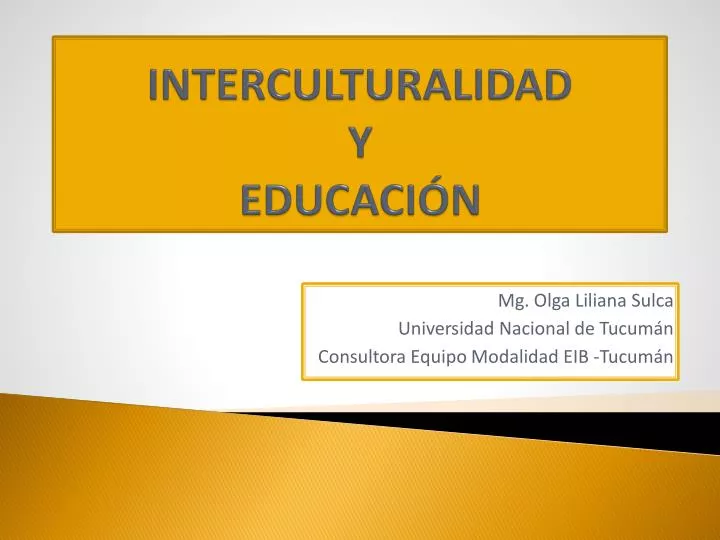 interculturalidad y educaci n