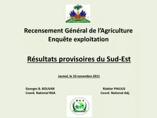 Recensement Général de l’Agriculture