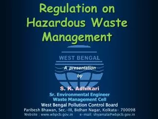 Regulation on Hazardous Waste Management