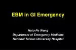 EBM in GI Emergency - slide 1