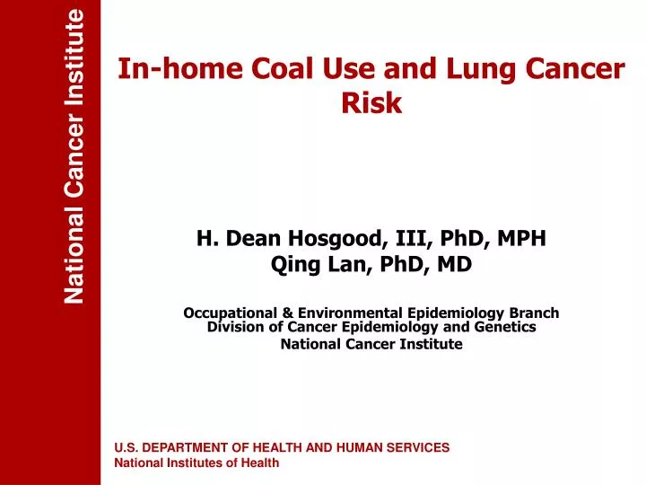 in home coal use and lung cancer risk