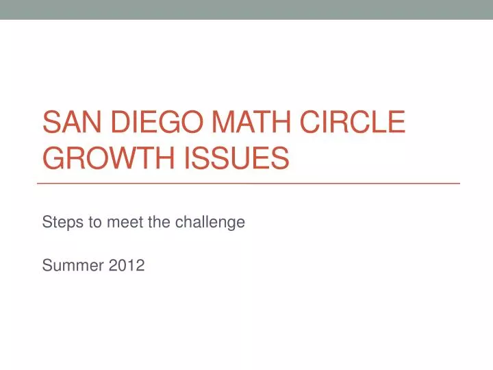 san diego math circle growth issues