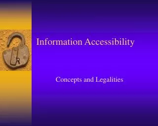 Information Accessibility